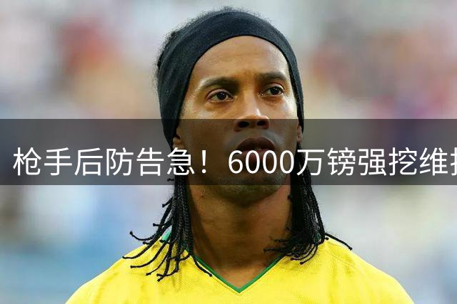 枪手后防告急！6000万镑强挖维拉铁卫解燃眉之急